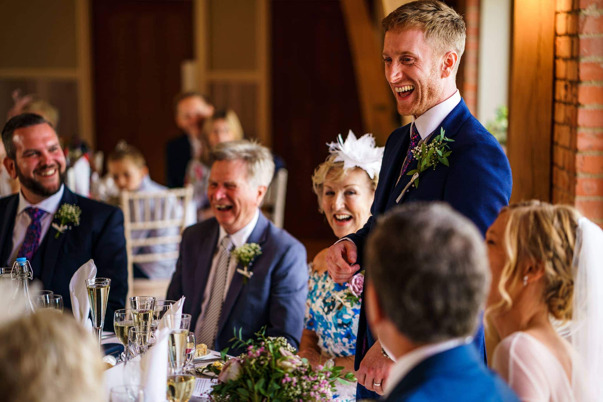 the groom during his speech