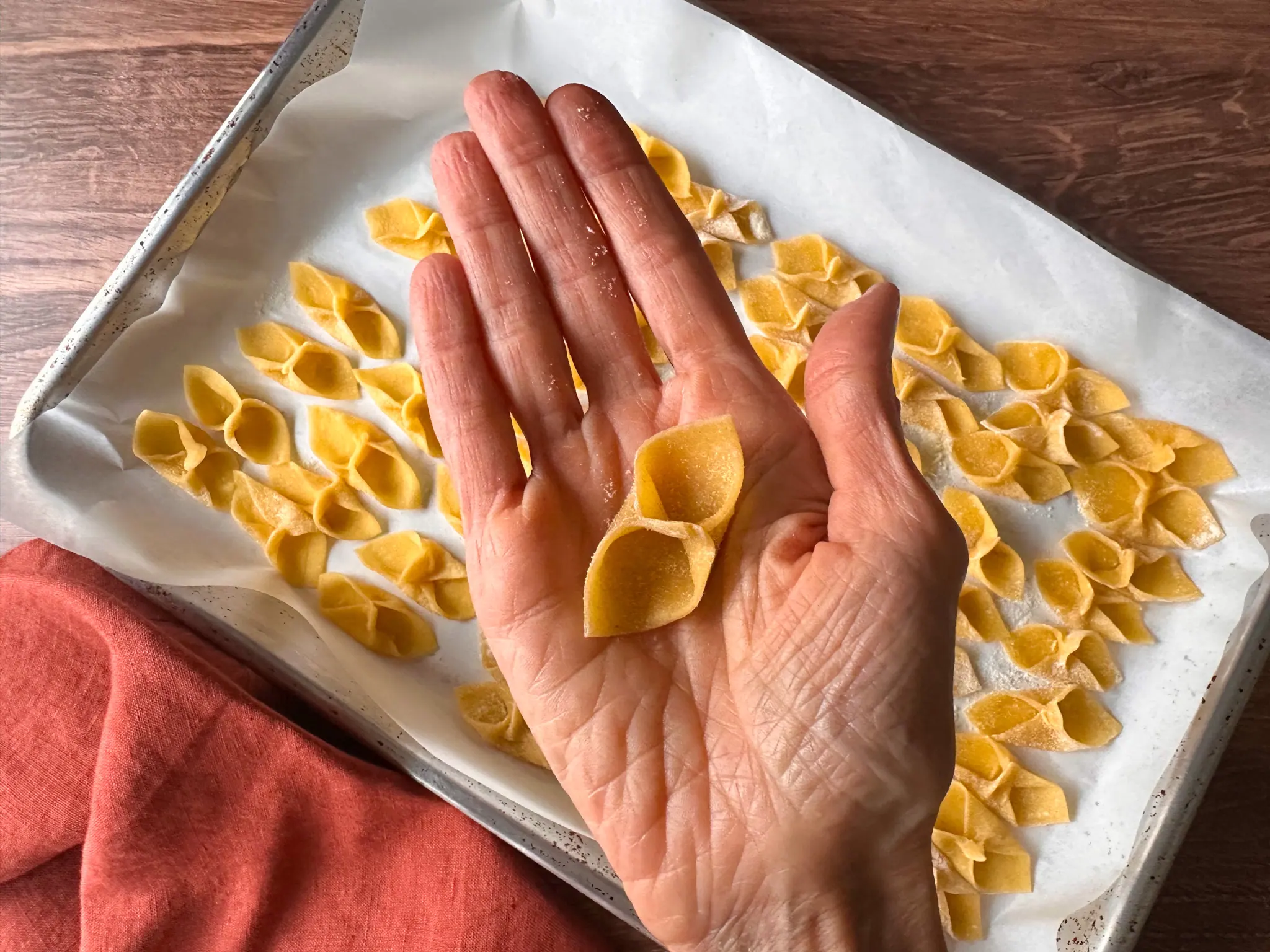 HOMEMADE BARCHETTE PASTA (LITTLE BOATS PASTA SHAPE)