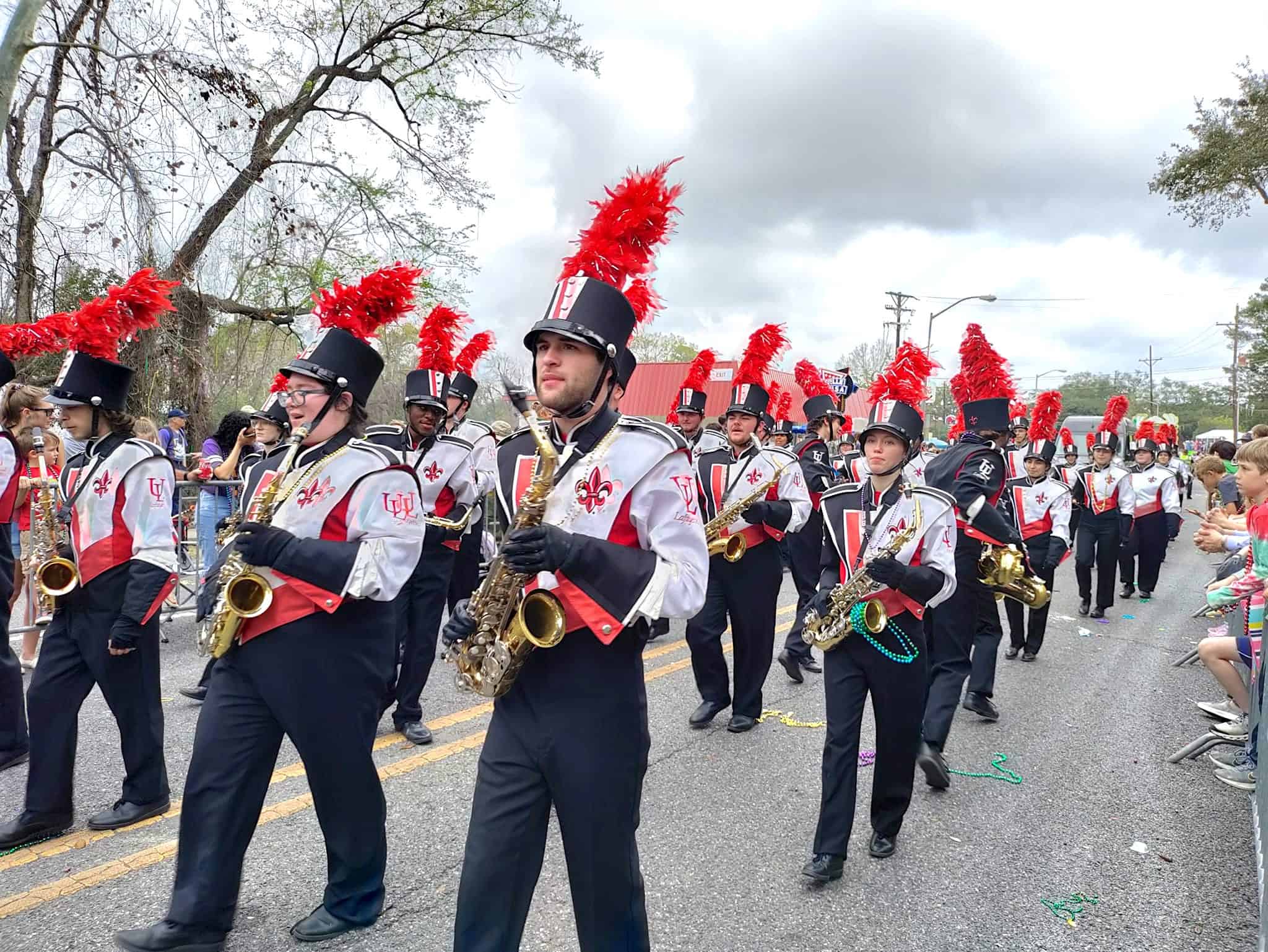 marching band at Mardi Gras