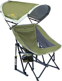 GCI Outdoor Pod Rocker Collapsible Rocking Chair with Sunshade