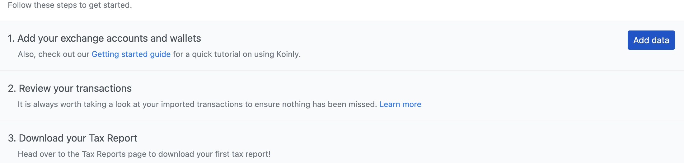 Add your personal information to your Koinly account