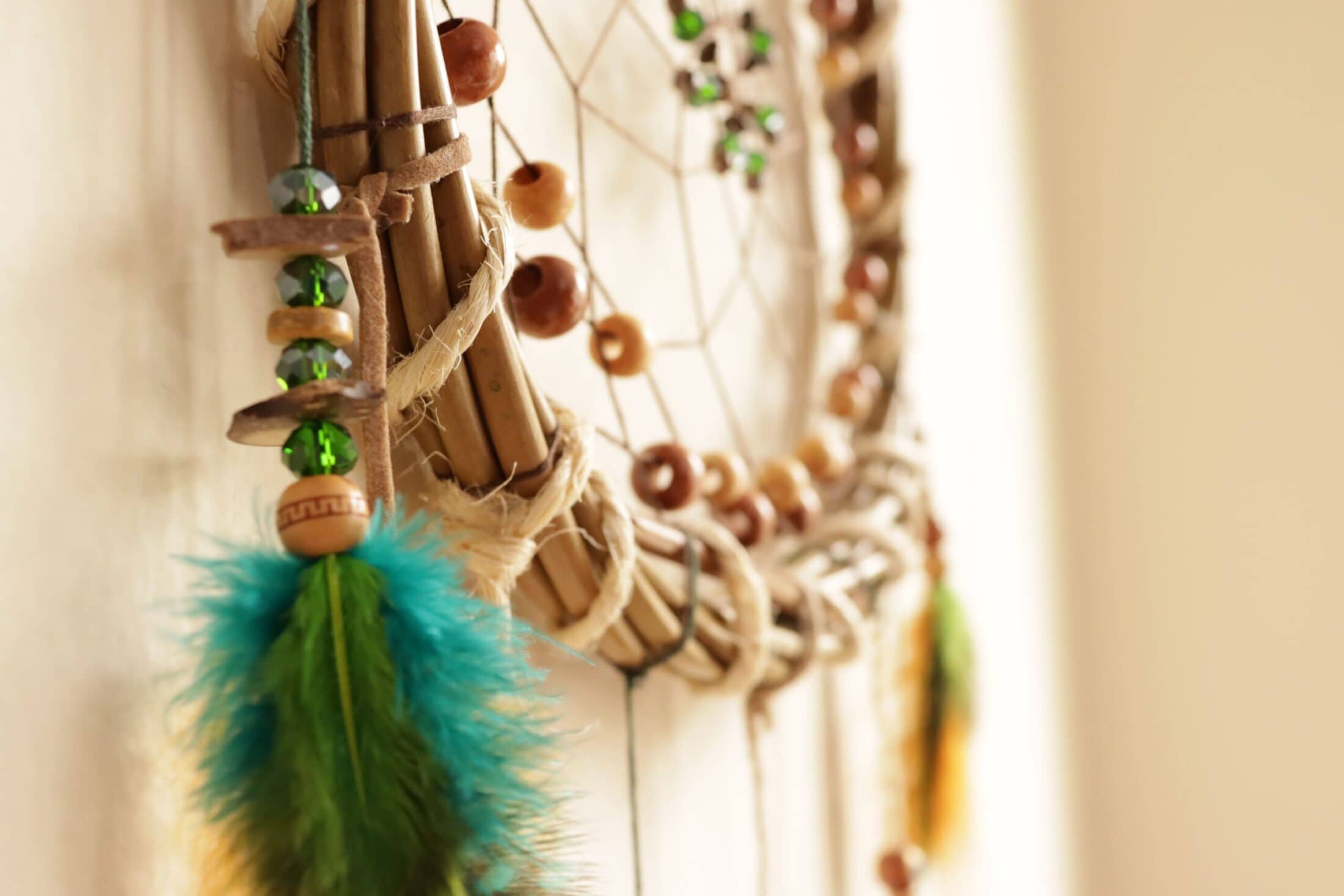 Aro grande de mimbre atrapasueños