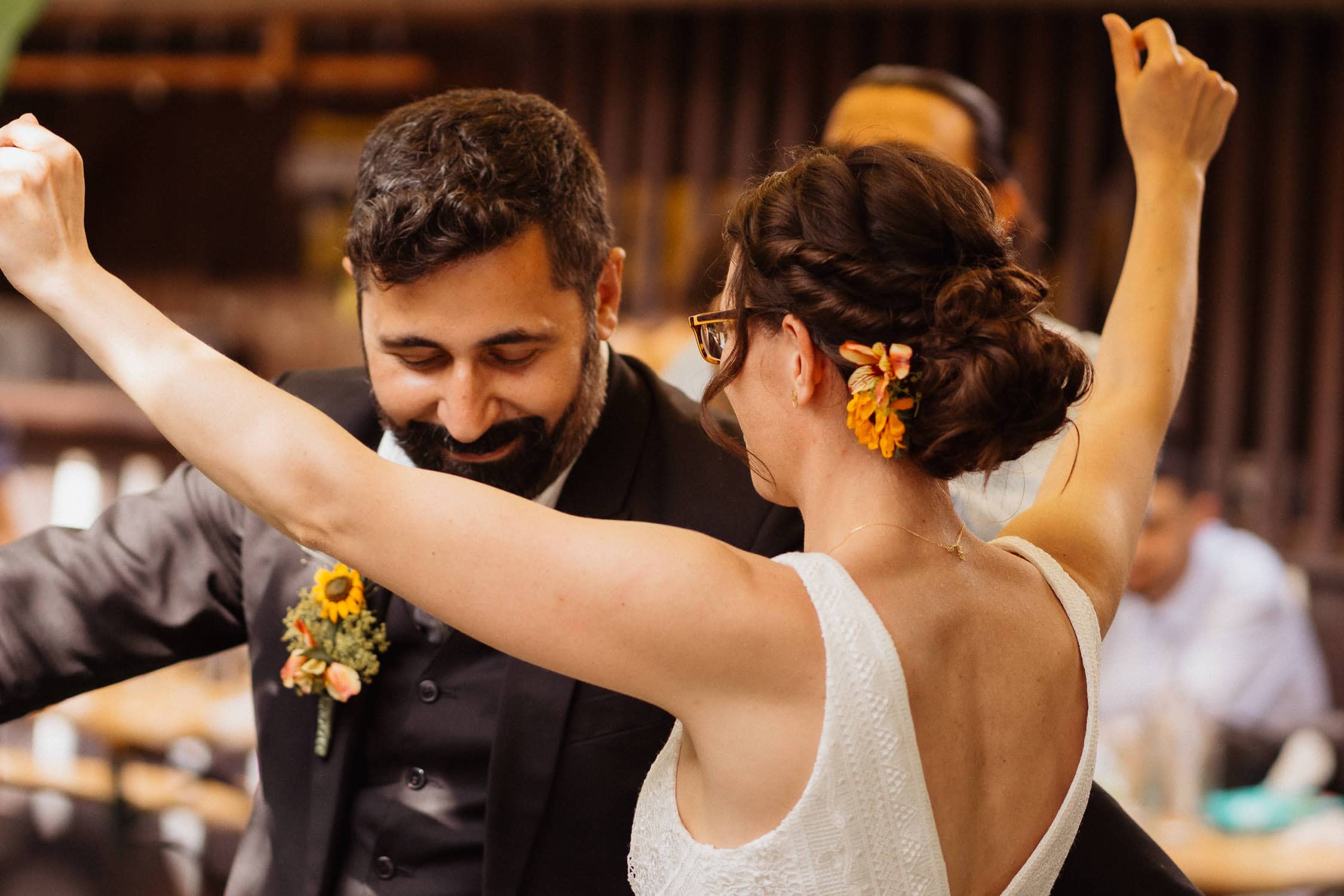 dancing wedding couple