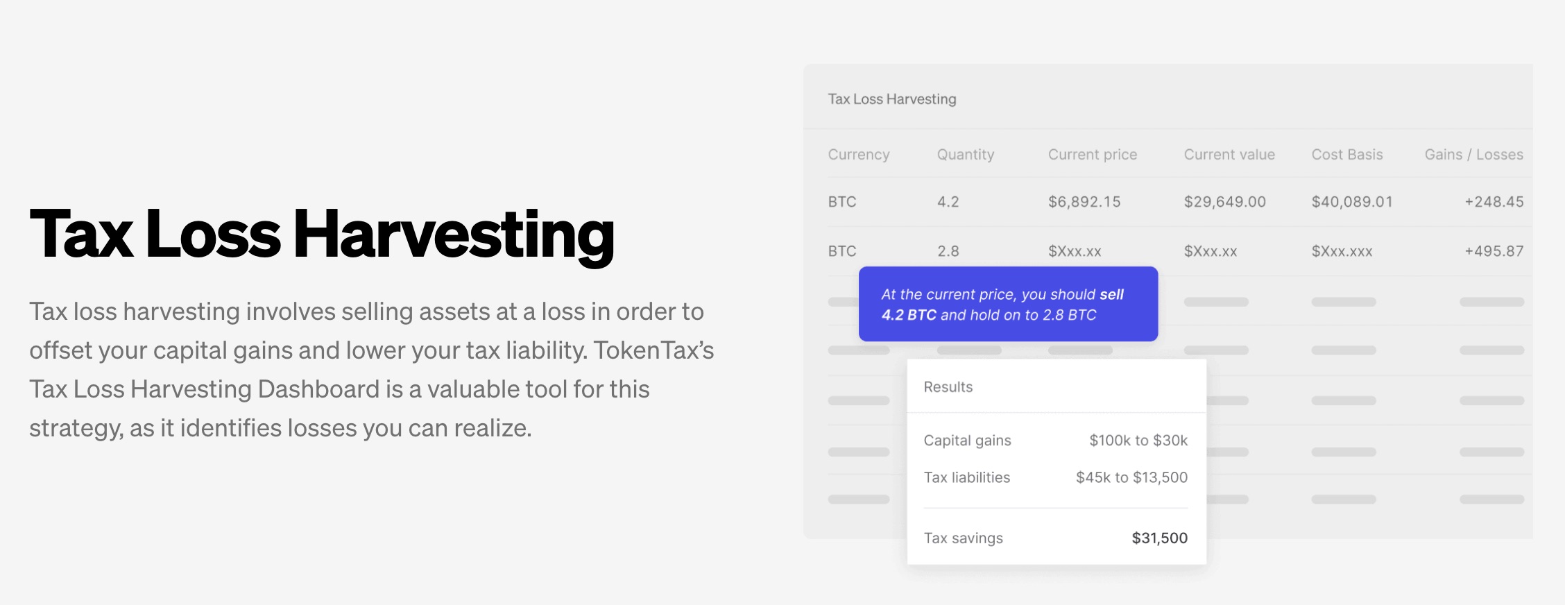 Looking at crypto investment losses on TokenTax