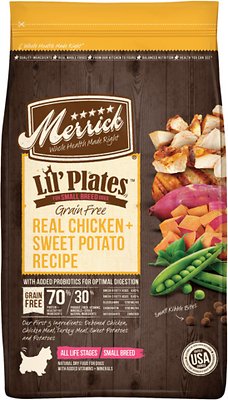 Merrick Lil' Plates Grain-Free Real Chicken + Sweet Potato Recipe Small Breed Dry Dog Food