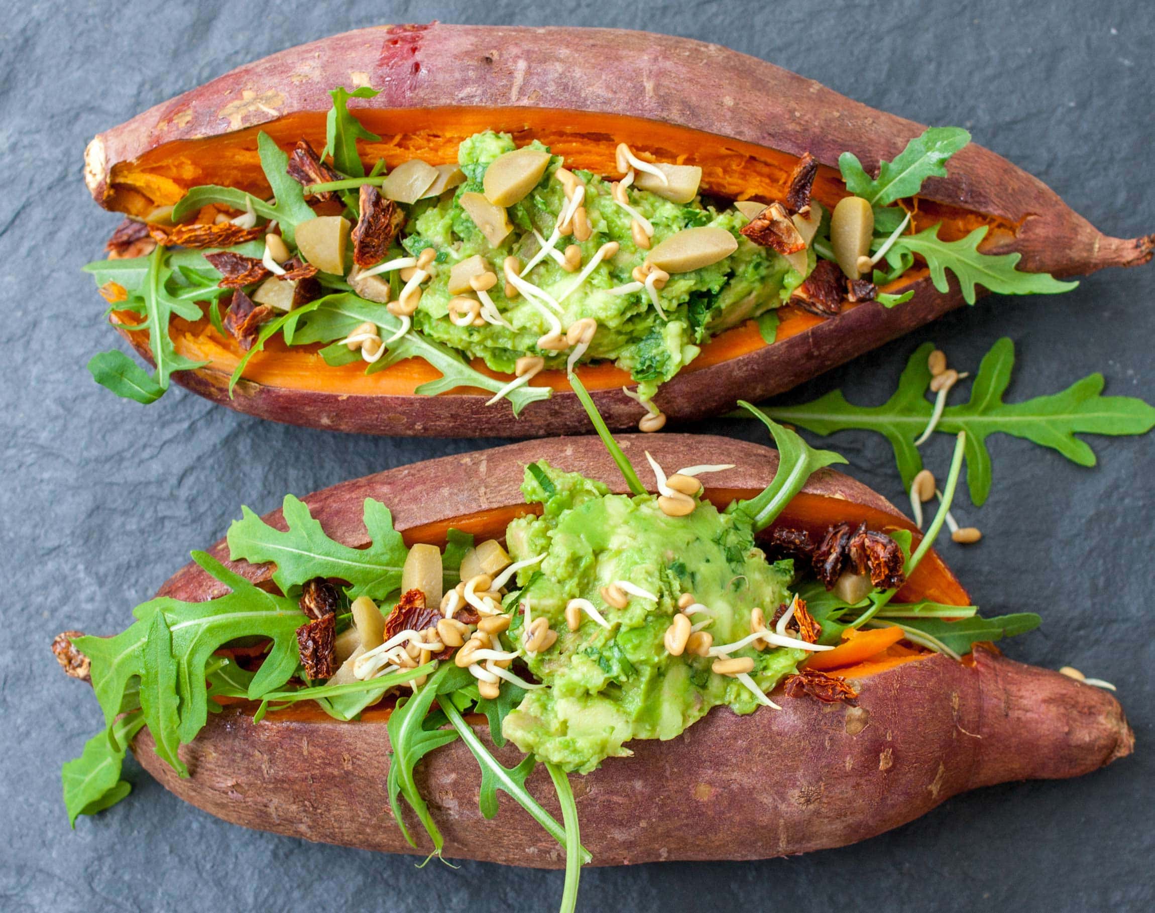 Stuffed sweet potatoes