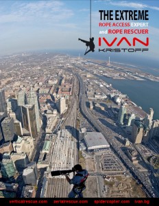 Ivan Kristoff is a Bulgarian and Canadian extreme rope access expert, specialized in vertical and aerial operations at extreme heights..