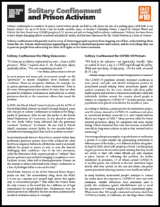 SW Fact Sheet 10 - Solitary Confinement and Prison Activism (click to download PDF)