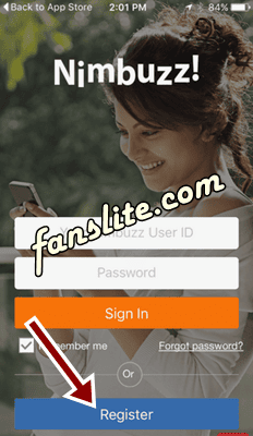 Nimbuzz Sign Up