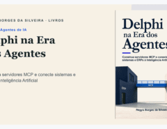 Diagrama conceitual de um ERP em Delphi conectado a um agente de IA por um servidor MCP local