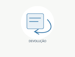 Ilustração editorial de devolução com registros relacionados e controles verificáveis.