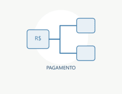 Ilustração editorial de pagamento com registros relacionados e controles verificáveis.