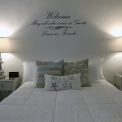 Sea Spray Inn. This is a picture of the pool-side ADA studio unit bed