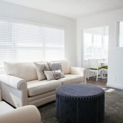 Sea Spray Inn. This is a picture of a pool-side one-bedroom unit living area