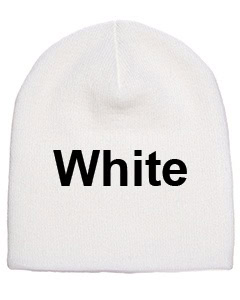 yupoong adult knit beanie white