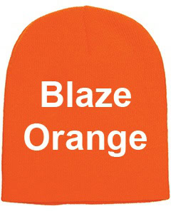 yupoong adult knit beanie blaze orange