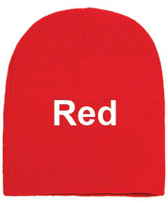 yupoong adult knit beanie red