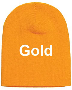 yupoong adult knit beanie gold