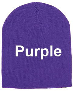 yupoong adult knit beanie purple