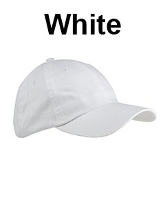 Big Accessories 6-Panel Brushed Twill Unstructured Cap White Front