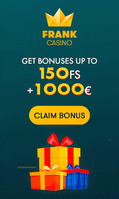 Get bonuses up to 150 FS + 1000€ in Frank casino