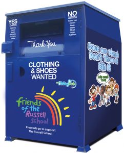 recycled clothing bin