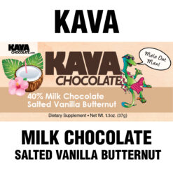 MILK CHOCOLATE SALTED VANILLA BUTTERNUT Kava Chocolate Bars | Box of 15