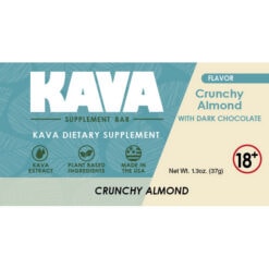 **DARK CRUNCHY ALMOND** Kava Supplement Bars | Box of 15