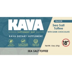 **DARK SEA SALT TOFFEE** Kava Supplement Bars | Box of 15