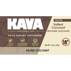 **DARK TOASTED COCONUT** Kava Supplement Bars | Box of 15