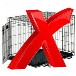 When not to use a crate - Big red cross over a crate