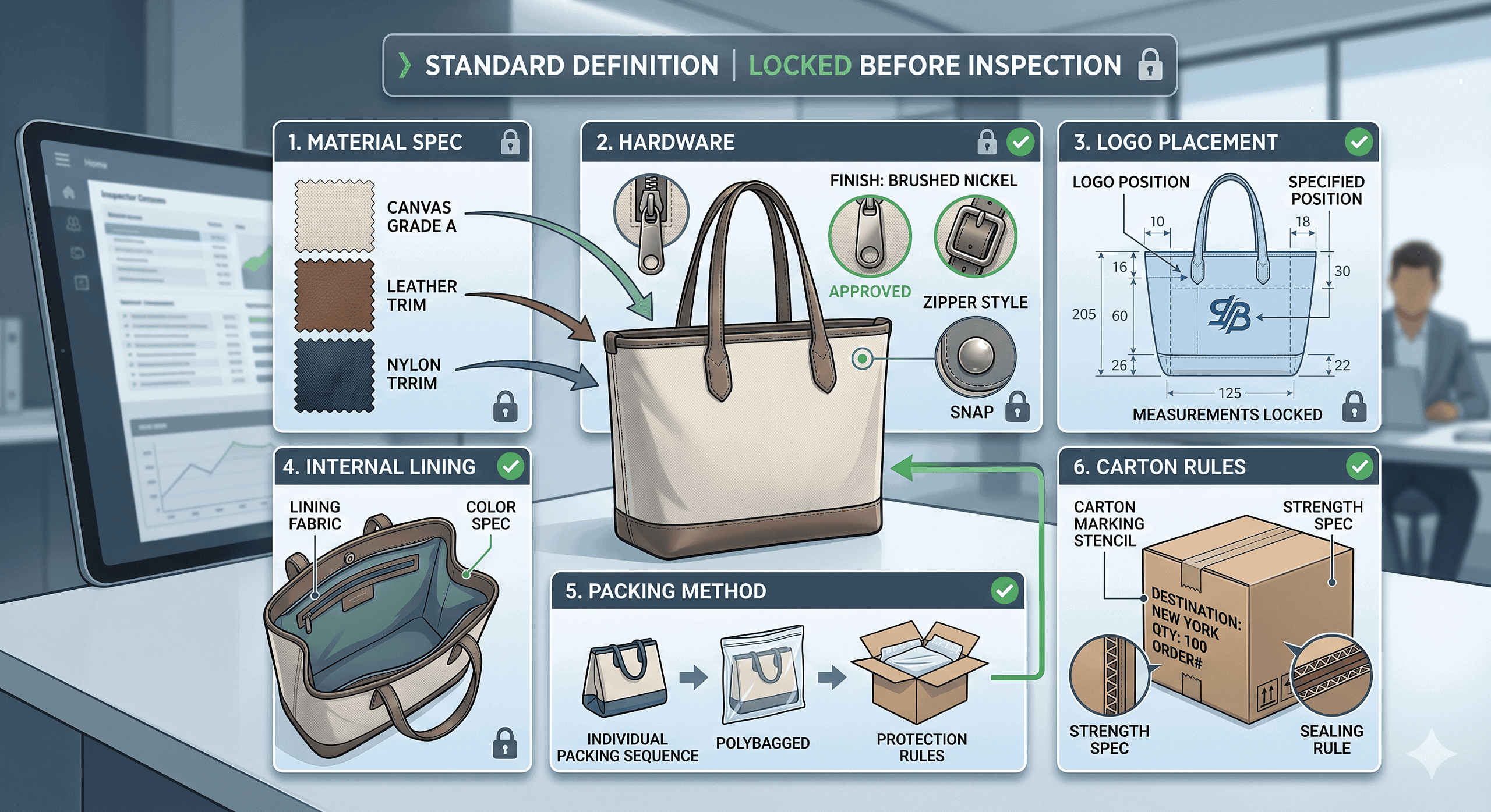Quality Control for Bags from China