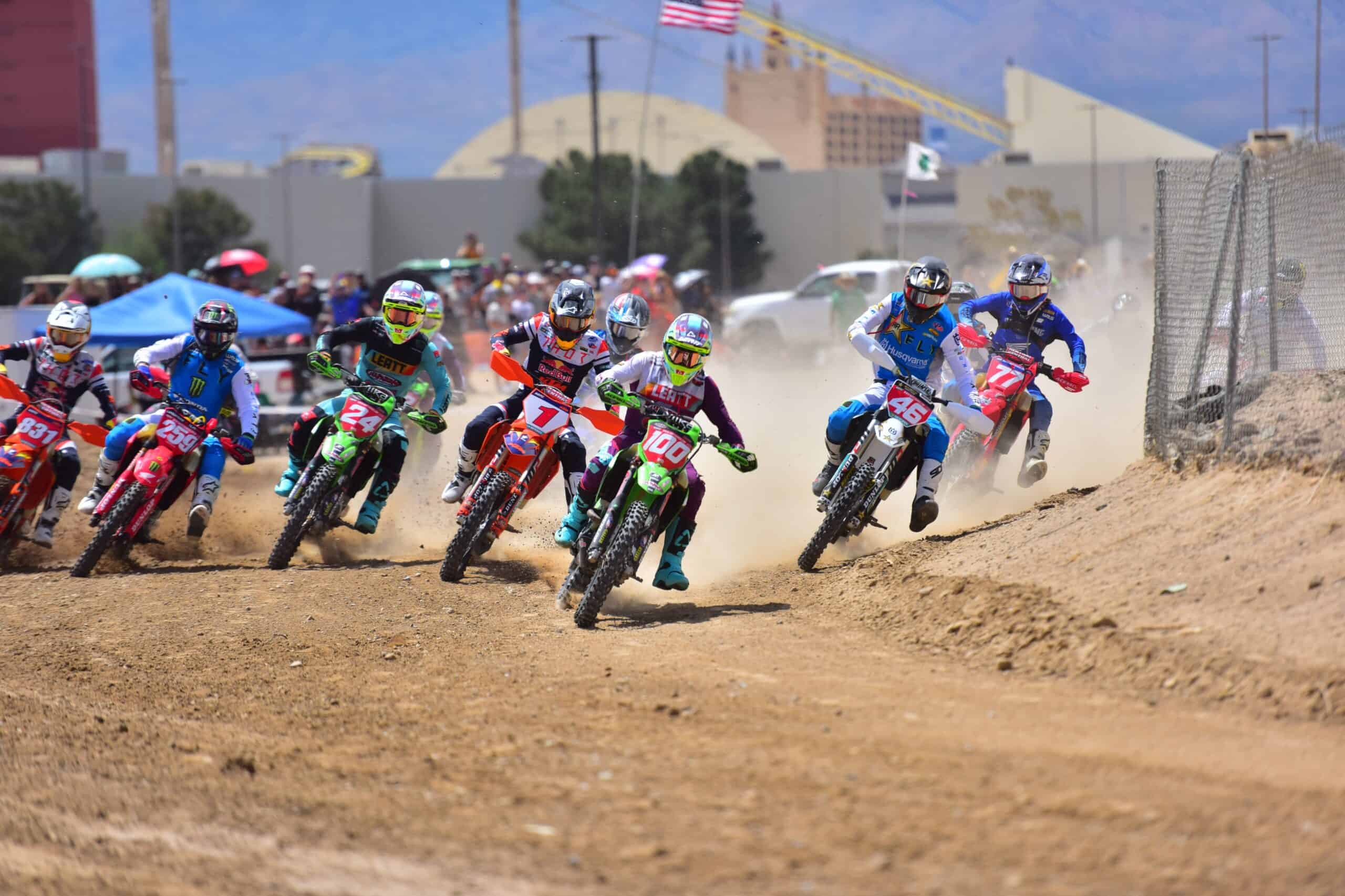 zach bell riding his kx450x at the 2023 primm ngpc