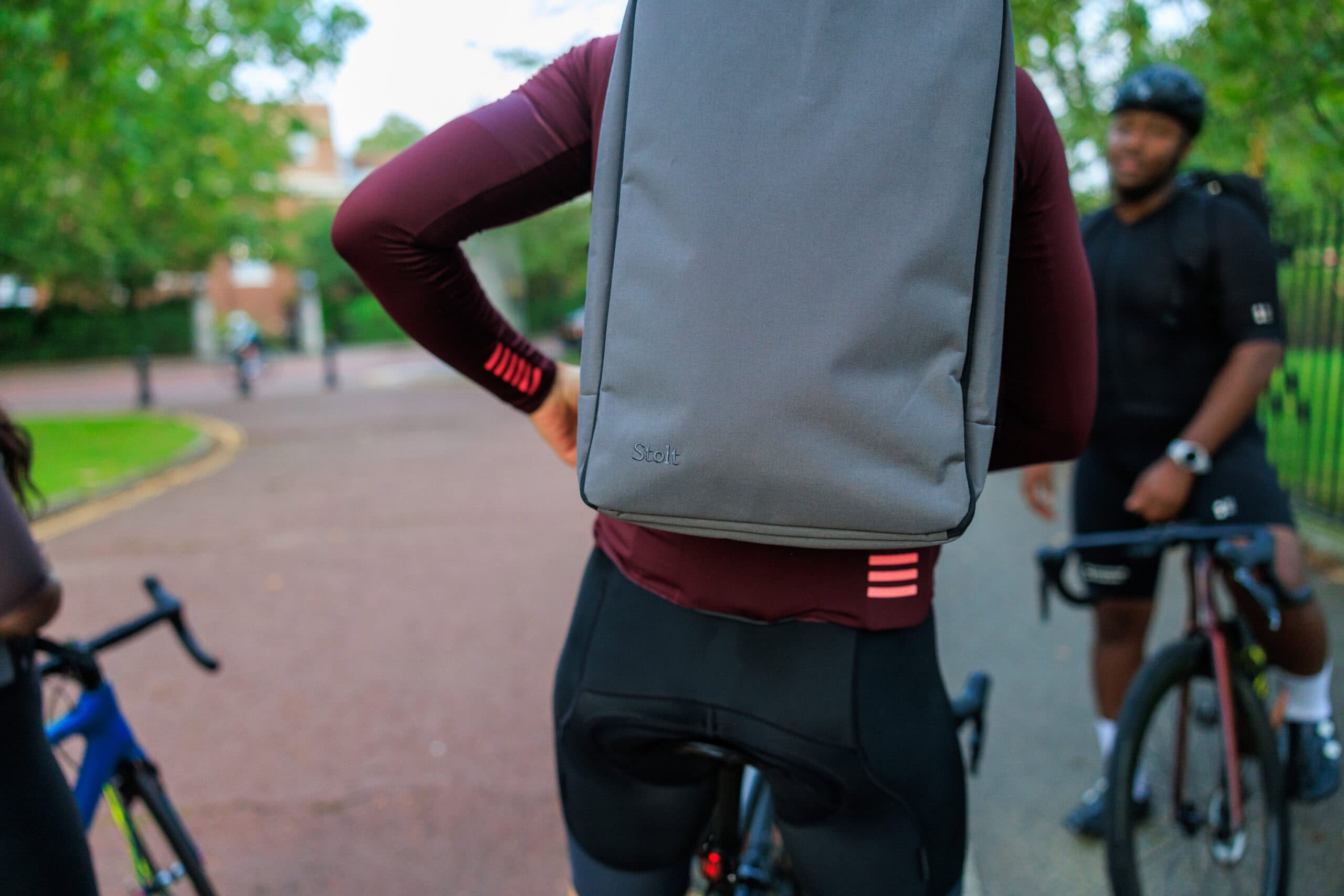 Grey commuter backpack