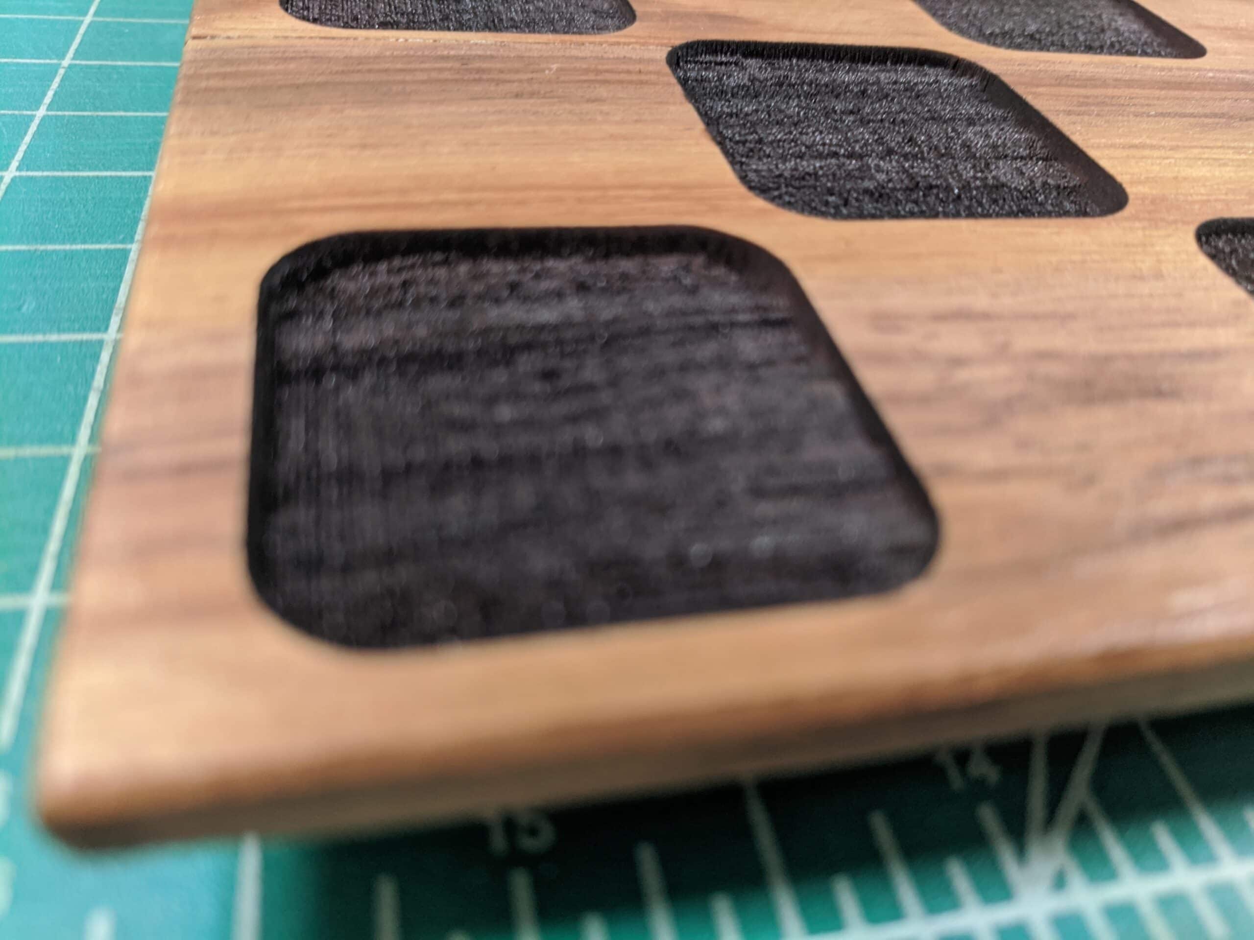 Engraved checkers or chess board.