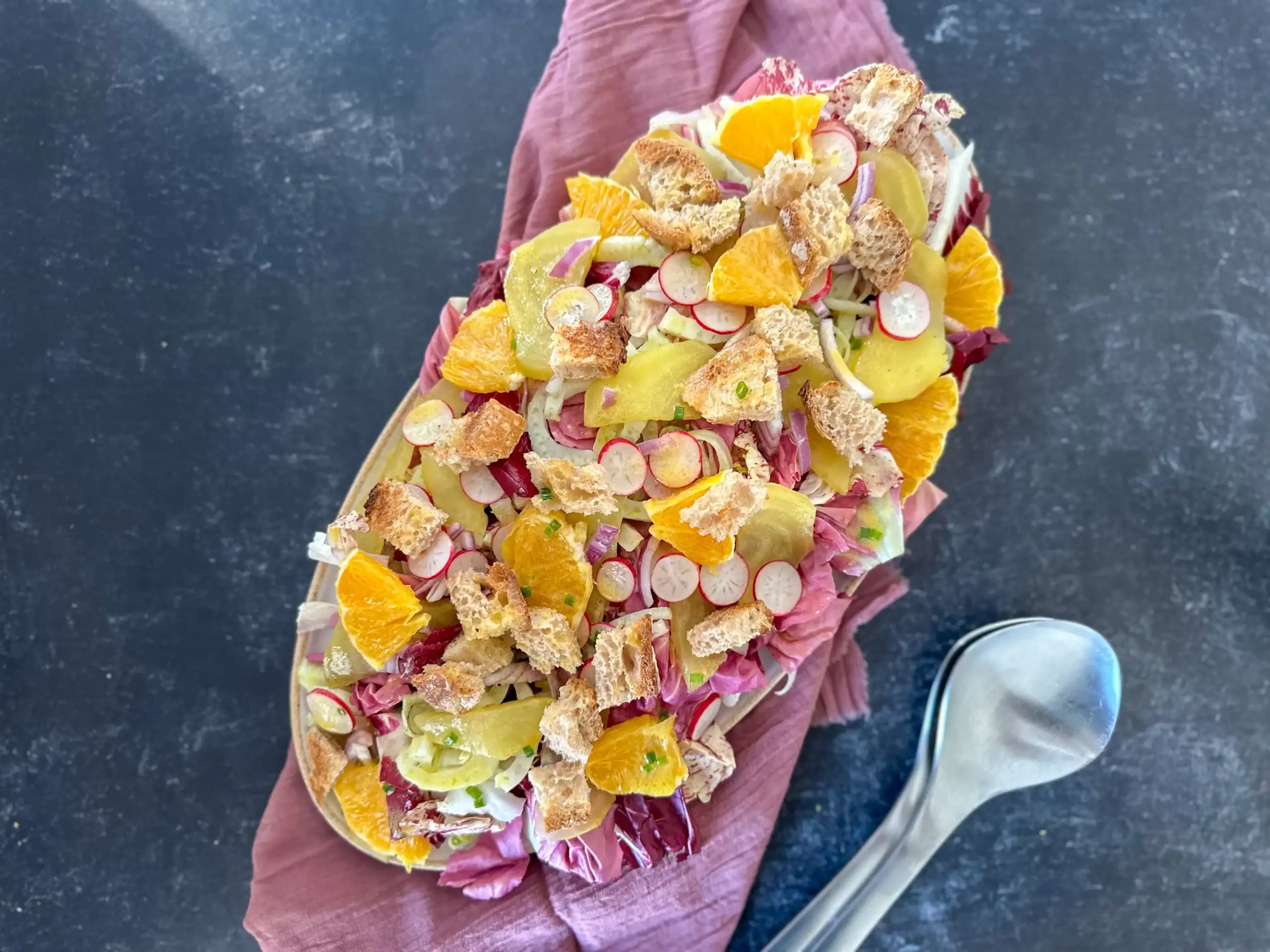 Winter Panzanella Salad