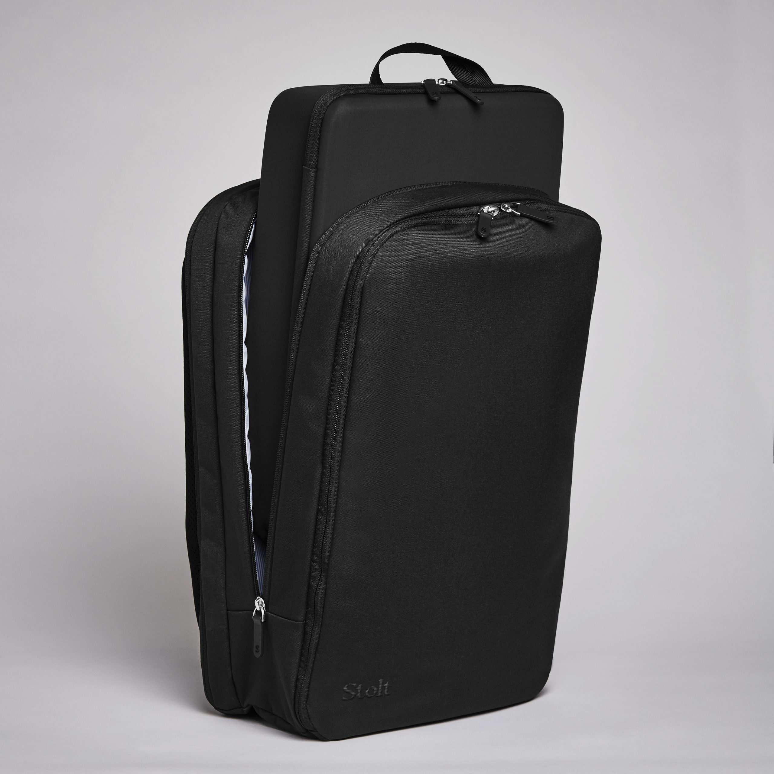 Black commuter backpack Stolt Alpha