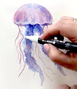 watercolor jellyfish
