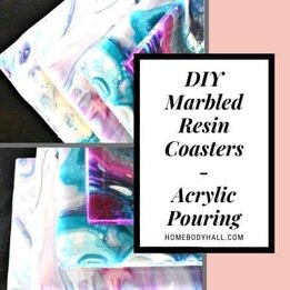 DIY Marbled Resin Coasters - Acrylic Pouring