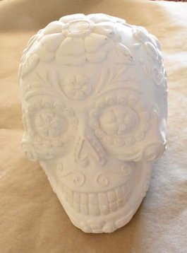 plaster sugar skull before paint