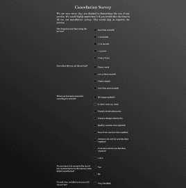 Cancellation Survey