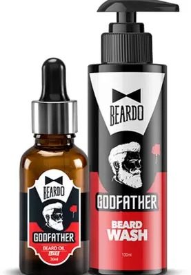 BEARDO Godfather Beard Wash, 100ml and Godfather Lite Beard Oil, 30ml Gift Set Combo (Pack of 2)  (2 Items in the set)