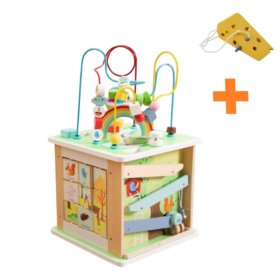 Cubo de Motricidad Grande Fat Brain Toys + Enhebrador de Regalo