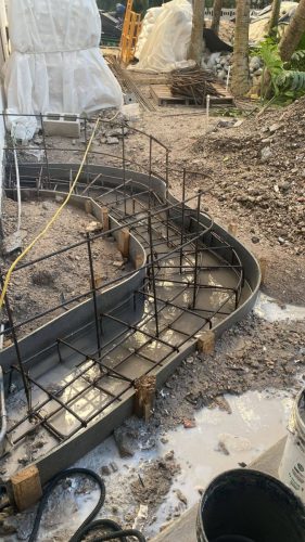 Vertical Concrete Formwork Panels on Construction Site