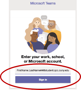 Example CUNY username email for CUNY.