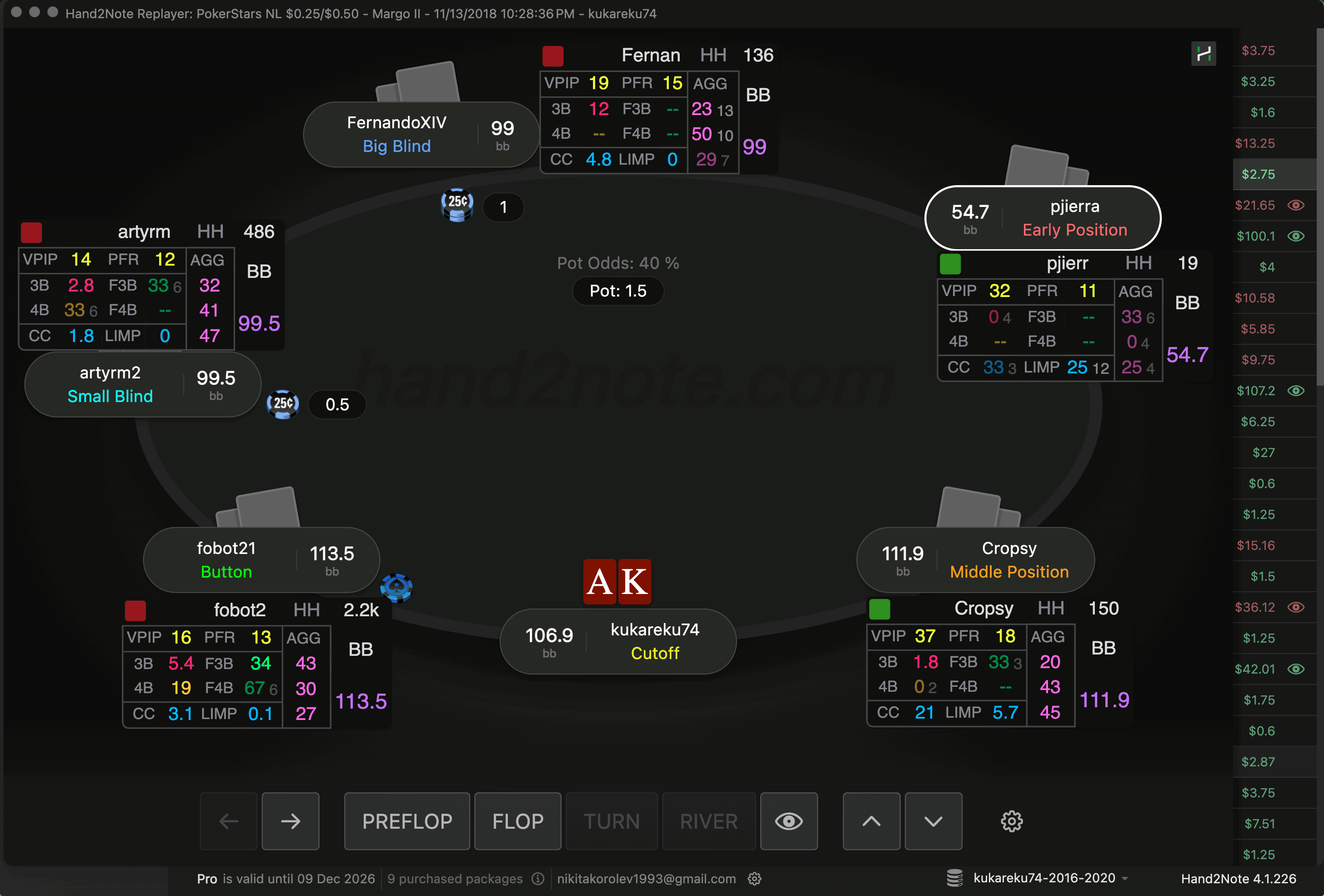 Hand2Note HUD Replayer