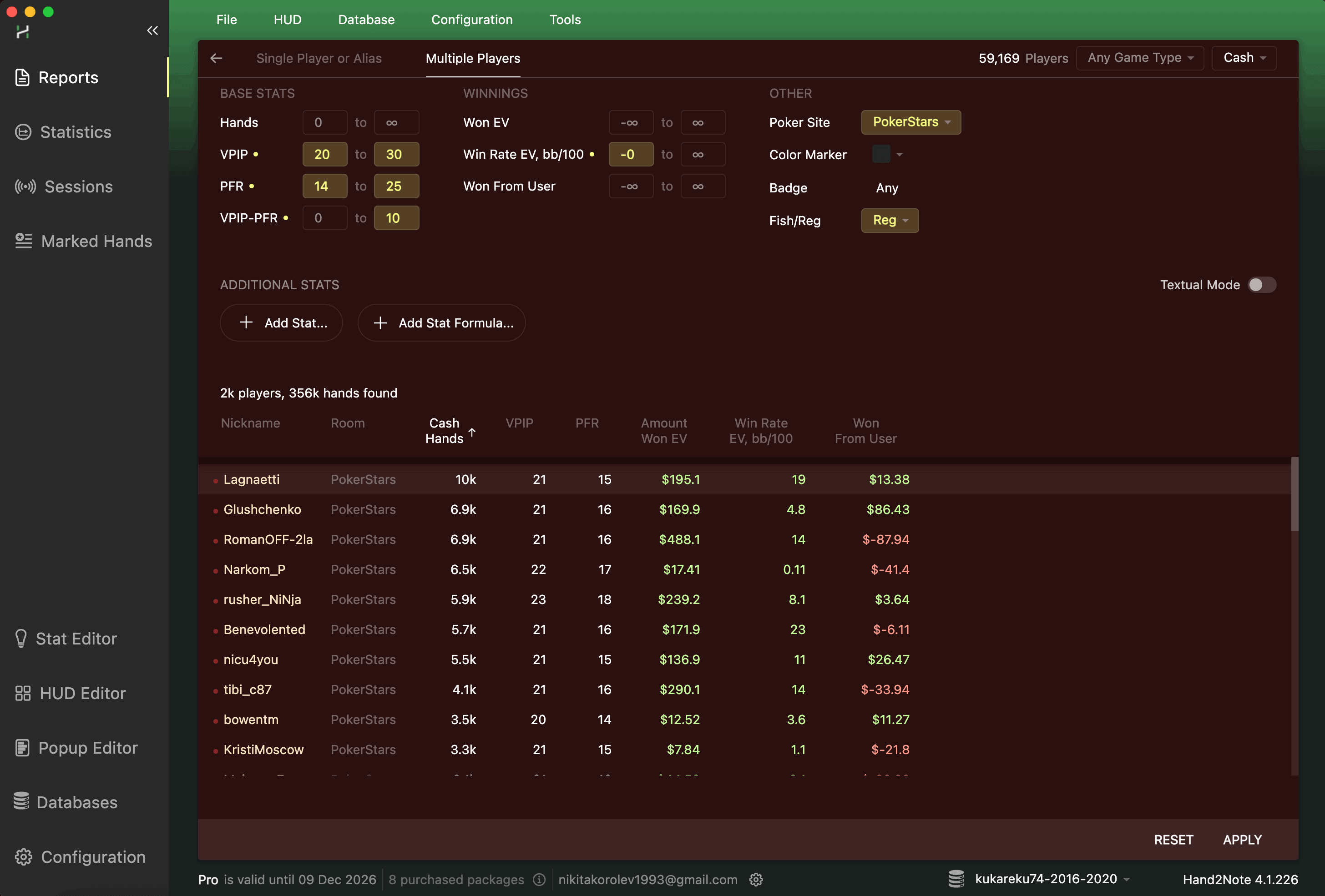 Hand2Note Multi-Player Reports Feature
