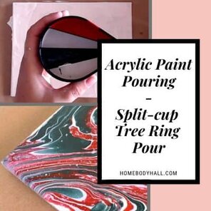 Acrylic Paint Pouring Split-cup Tree Ring Pour