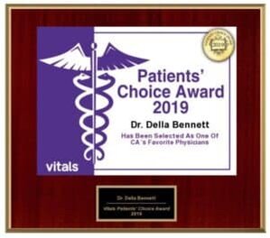 Top Plastic Surgeon Award. Dr. Della Bennett, MD of Gemini Plastic Surgery takes home the Patients' Choice Award 2019 in Inland Empire, Southern California.