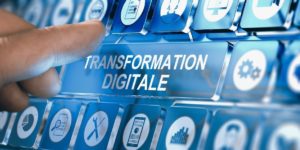 Touches d'écran avec la touche transformation digitale